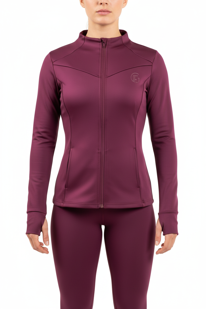 Burgundy Zip Vest
